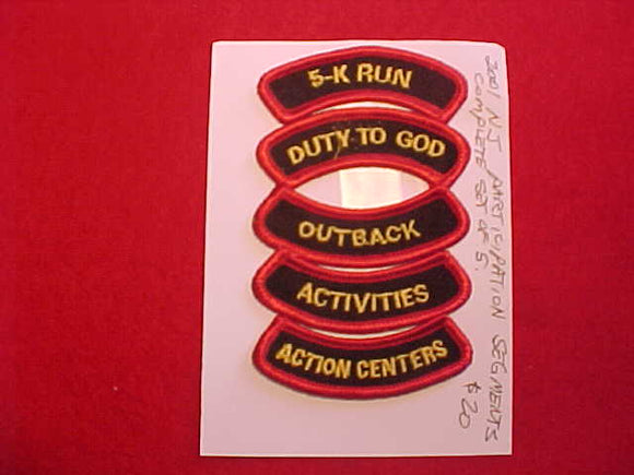 2001 NJ PARTICIPATION SEGMENTS, COMPLETE SET OF 5