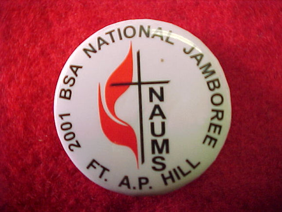 2001 pin back button, national association of united methodist scouters