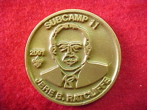 2001 token, subcamp 11, central region, jere b. ratcliffe