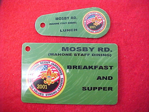 2001 meal ticket, mosby rd., full size & keychain fob size (sold as pair)