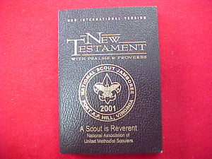 2001 bible, new testament, new international version, national assoc. of united methodist scouters