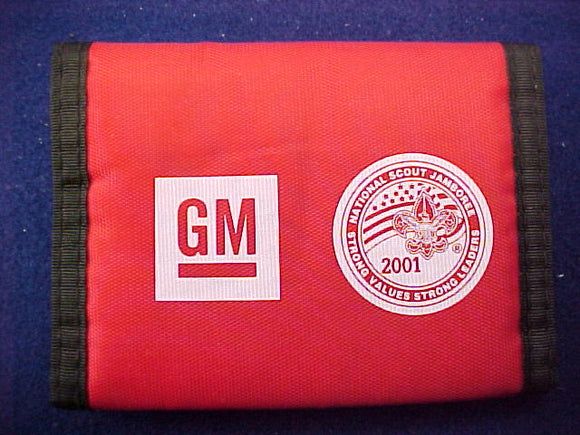 2001 wallet, gm, red nylon