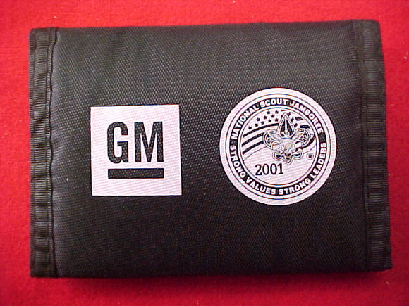 2001 wallet, gm, black nylon