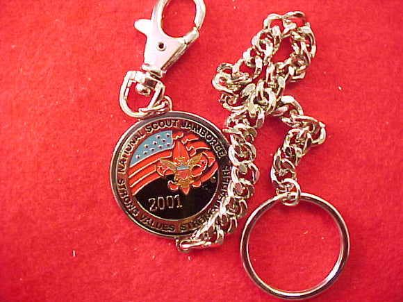 2001 key chain/watch fob w/ nj emblem