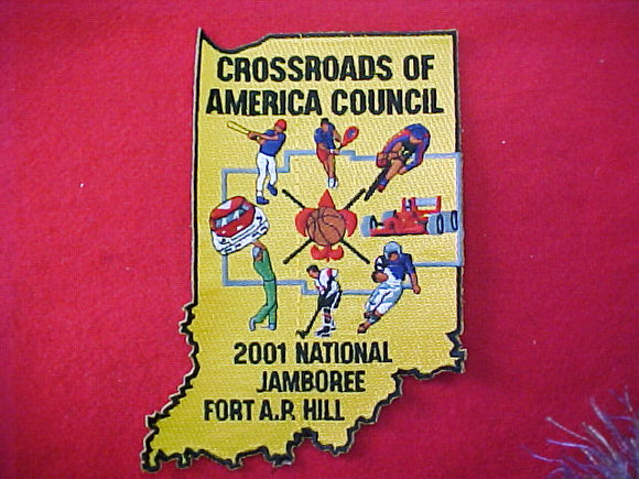 2001 jacket patch, crossroads of america council contigent