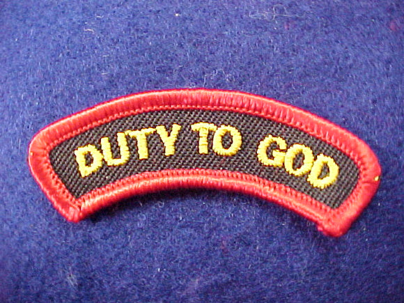 2001 activity segment, duty to God