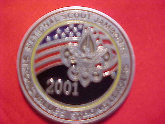 2001 NJ TOKEN, MULTICOLOR, PEWTER, 37MM ROUND