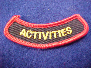 2001 activity segment, activities