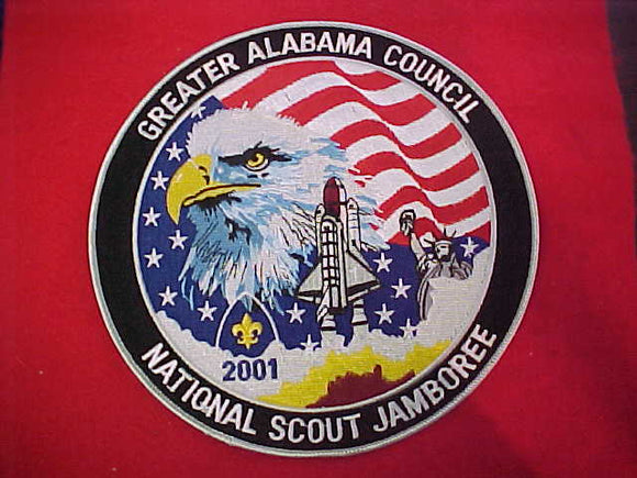 2001 NJ GREATER ALABAMA COUNCIL CONTINGENT JACKET PATCH, 8 ROUND