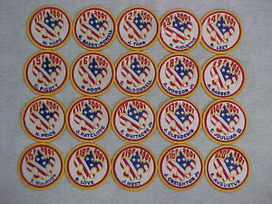 2001 NJ COMPLETE SUBCAMP PATCH SET OF 20 PATCHES