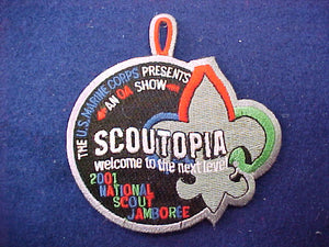 2001 pocket patch, scoutopia, u.s. marine corps/order of the arrow show