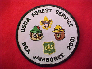 2001 patch, usda forest service, woodsy own/smokey bear