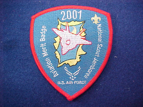 2001 patch, aviation merit badge, staff, u.s. air force