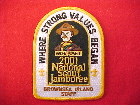 2001 patch, brownsea island, staff