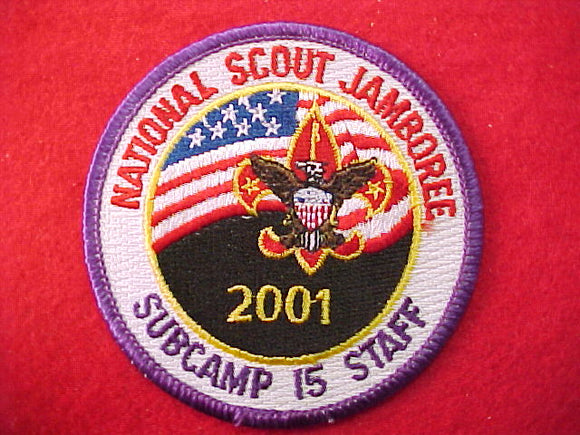 2001 patch, subcamp 15, staff