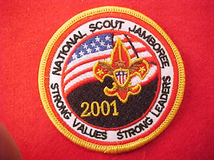 2001 pocket patch, official issue, adult participant, yellow border