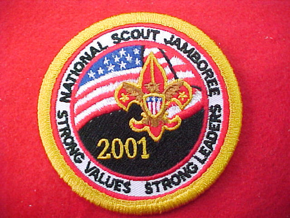 2001 pocket patch, prototype, official issue from bsa, wide flat yellow border, rare