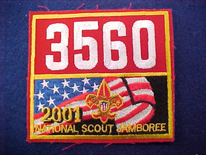 2001 patch, troop 3560