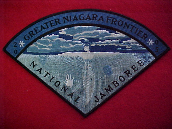 2005 NJ neckerchief, greater niagara frontier council, pie shape, 9.25