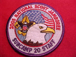 2005 NJ PATCH, SUBCAMP 20 STAFF