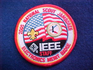 2005 NJ patch, electronics merit badge staff