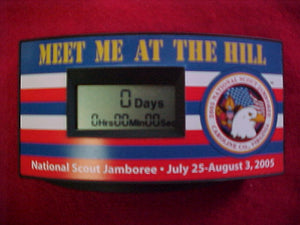 2005 NJ clock, "meet me at the hill" countdown, can be reset to regular clock, works fine, mint in original box
