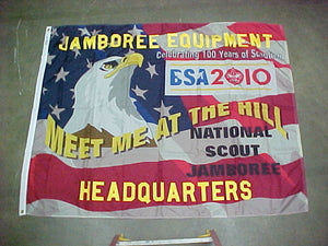 2010 nj, jamboree equipment headquarters flag, full size 51x66", rare