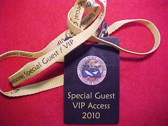 2010 NJ LANYARD, YELLOW, + SPECIAL GUEST VIP ACCESS ID