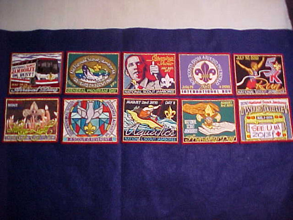 2010 NJ PATCH OF THE DAY SET, COMPETE SET OF 10 PATCHES