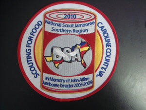 2010 NJ Jacket Patch, Southern Region Scouting for Food, 1/Troop, 6" Round