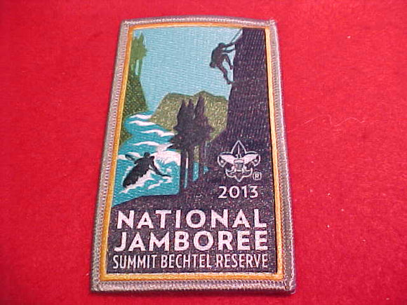 2013 NJ PATCH, SAME DESIGN AS OFFICIAL WOVEN PATCH BUT THIS ONE IS SUBLIMATED ON EMBROIDERY. 59X100MM, ISSUED BY CALUMET C. FOR SEWING ON THEIR BACKPACKS, RARE