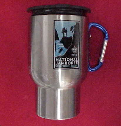 2013 NJ MUG WITH CARABINER HANDLE, INSULATED STAINLESS STEEL WITH LID