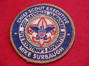 2017 NJ PATCH, CHIEF SCOUT EXECUTIVE, MIKE SURBAUGH