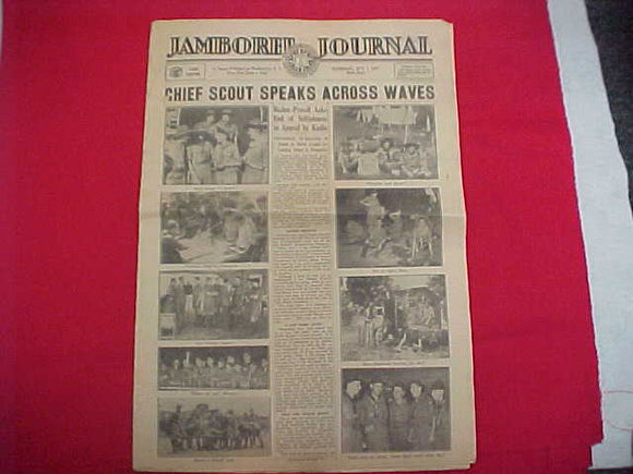 1937 NJ NEWSPAPER, JAMBOREE JOURNAL, 7/7/37, 9TH ISSUE
