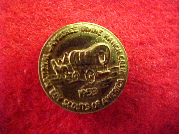 53 NJ lapel pin, brass, original issue from 1953