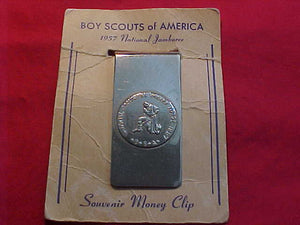 1957 NJ MONEY CLIP ON ORIGINAL CARD