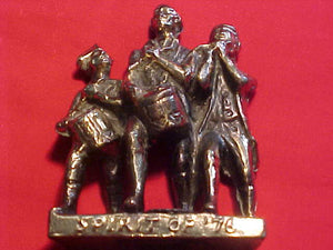 1957 NJ PAPERWEIGHT, "SPIRIT OF '76", CAST METAL