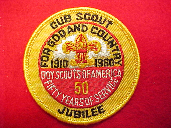 60 NJ pocket patch, cub scout jubilee, regular rolled border