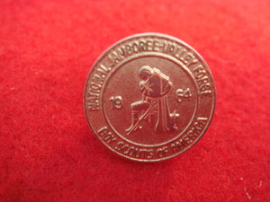 64 NJ lapel pin, official issue made in 1964, 16 mm diameter