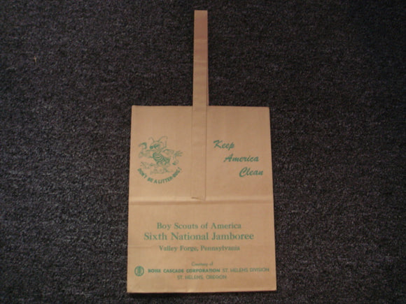 64 NJ litter bag, printed by Boise Cascade Corp., St. Helens Division