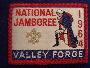 64 NJ pocket patch, woven, red border, official issue
