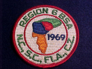 1969 NJ PATCH, REGION 6, ERROR ISSUE, NO "GA."