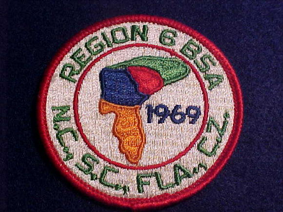 1969 NJ PATCH, REGION 6, ERROR ISSUE, NO 