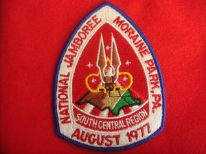 77 NJ Southcentral Region patch, red background