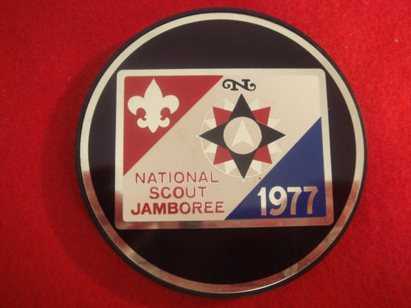 77 NJ paperweight metal 3.25 emblem
