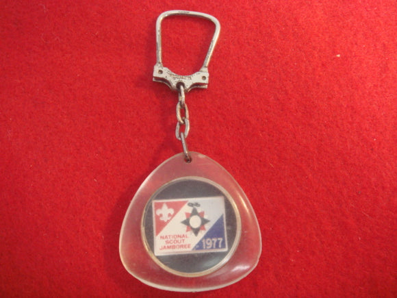 77 NJ keychain, plastic with NJ metal emblem
