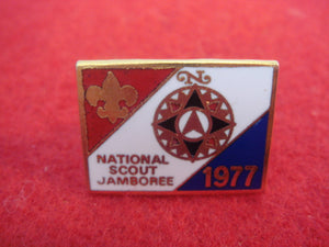 77 NJ tie tac/lapel pin, 14 x 19 mm, multicolor