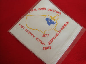 77 NJ east central region neckerchief, staff, mint in original bag