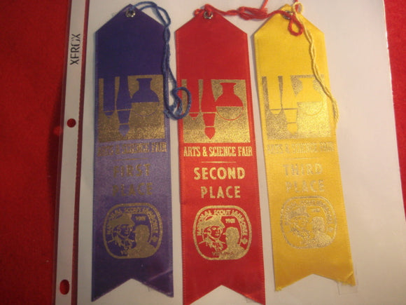 81 NJ complete set of arts and science fair ribbons