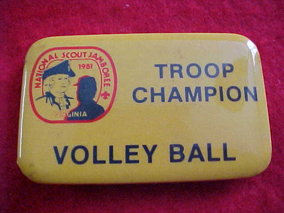 1981 NJ PIN, VOLLEYVALL TROOP CHAMPION